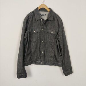 Club Monaco Men's Jean Jacket in Black Size XL 100% Cotton Denim